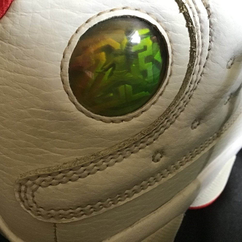 Air Jordan 13 Retro 'History of Flight’ High Tops White Leather with Hologram - Picture 10 of 16